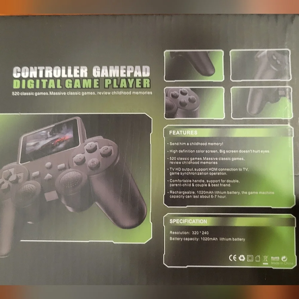 Gamepad Digital Game Player - Black